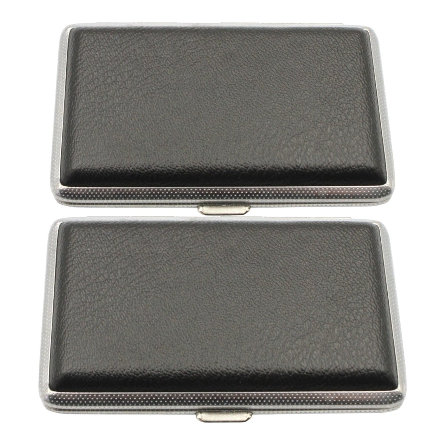 2-Pack Classic Metal Cigarette Case - 12-Piece Carry Box