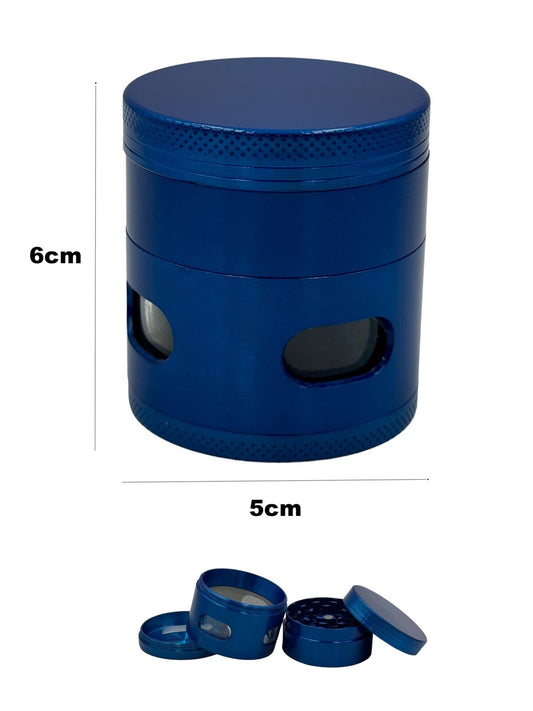 Blue Herb Grinder 4-Layer Smoke Spice Tobacco Crusher