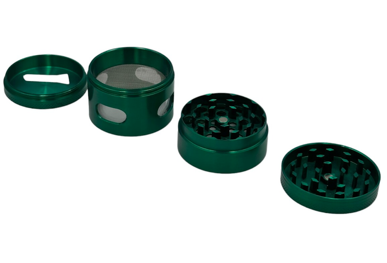 Green Herb Grinder 4-Layer Spice Tobacco Metal Crusher