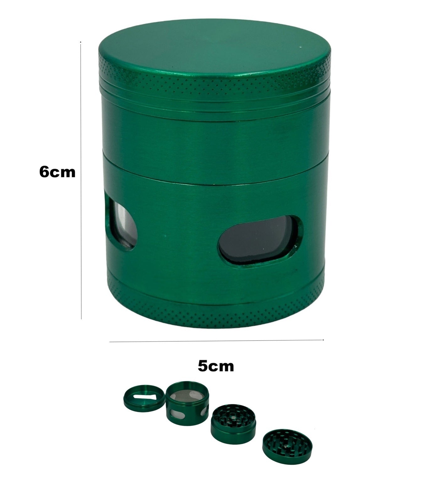 Green Herb Grinder 4-Layer Spice Tobacco Metal Crusher