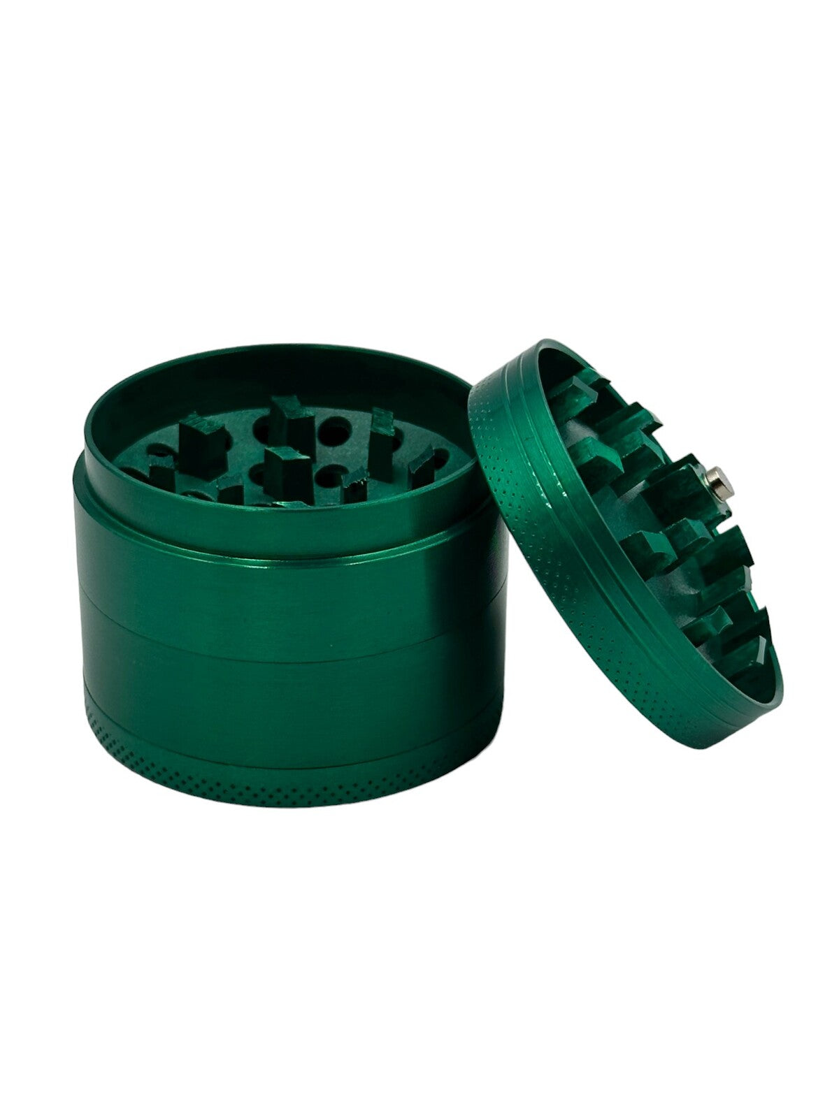 2-Pack 5cm Curved Herb Grinder Green Black