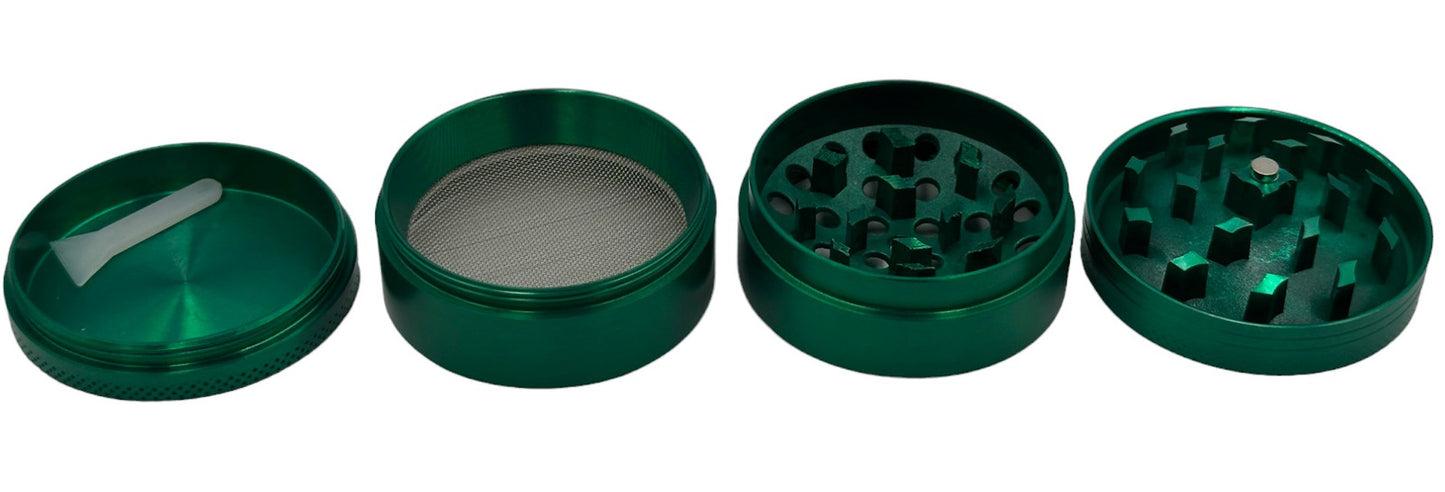 5cm Green Curved Herb Grinder 4 Layers