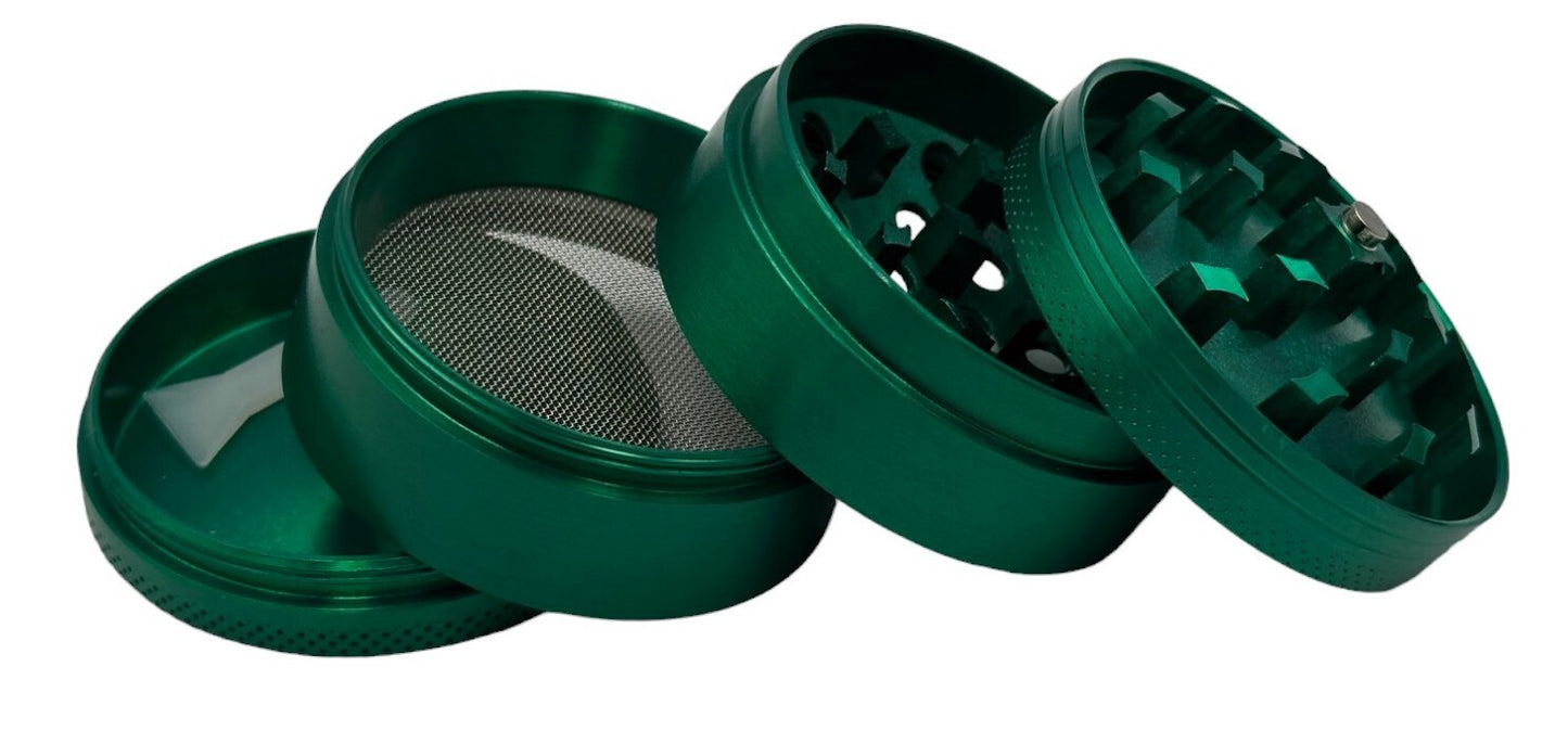 5cm Green Curved Herb Grinder 4 Layers