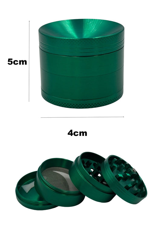 5cm Green Curved Herb Grinder 4 Layers