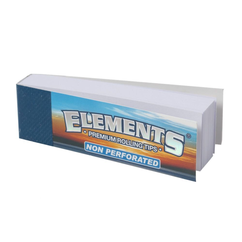 Elements Natural Non-Perforated Filter Tips 50 Tips Per Book