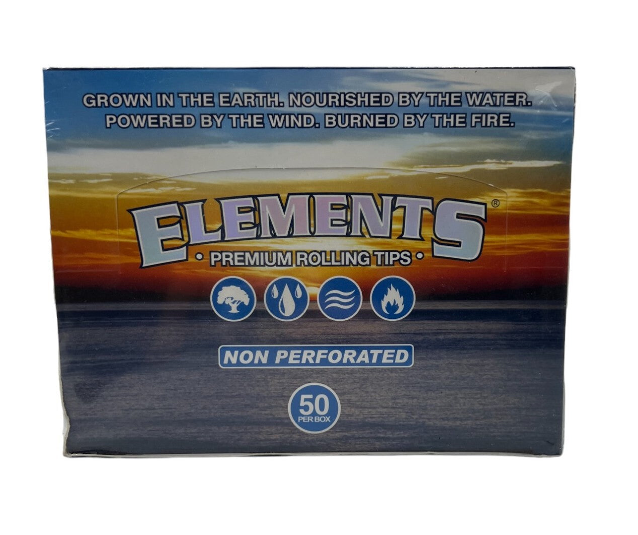 Elements Natural Non-Perforated Filter Tips 50 Tips Per Book