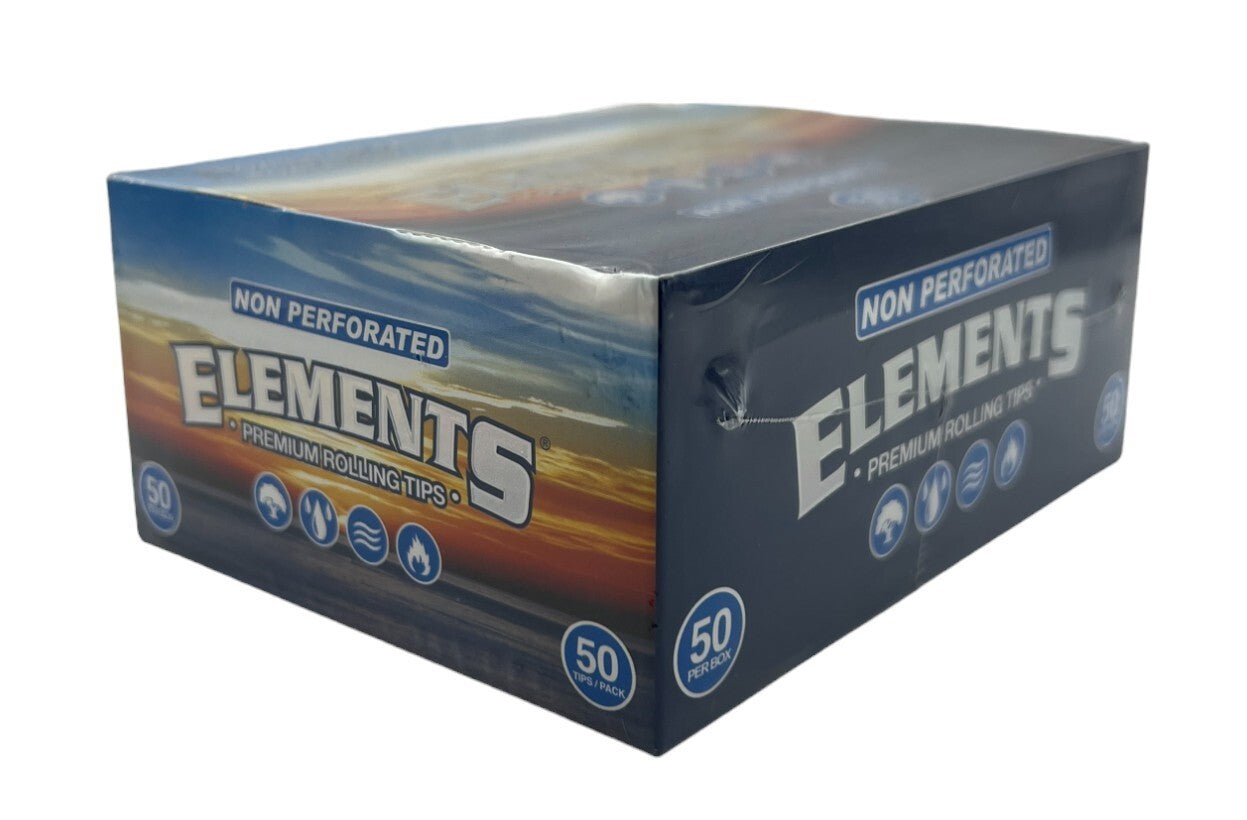 Elements Natural Non-Perforated Filter Tips 50 Tips Per Book