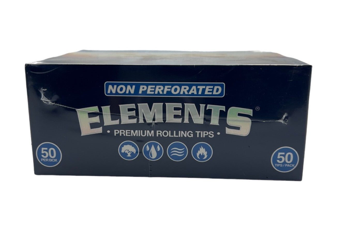 Elements Natural Non-Perforated Filter Tips 50 Tips Per Book