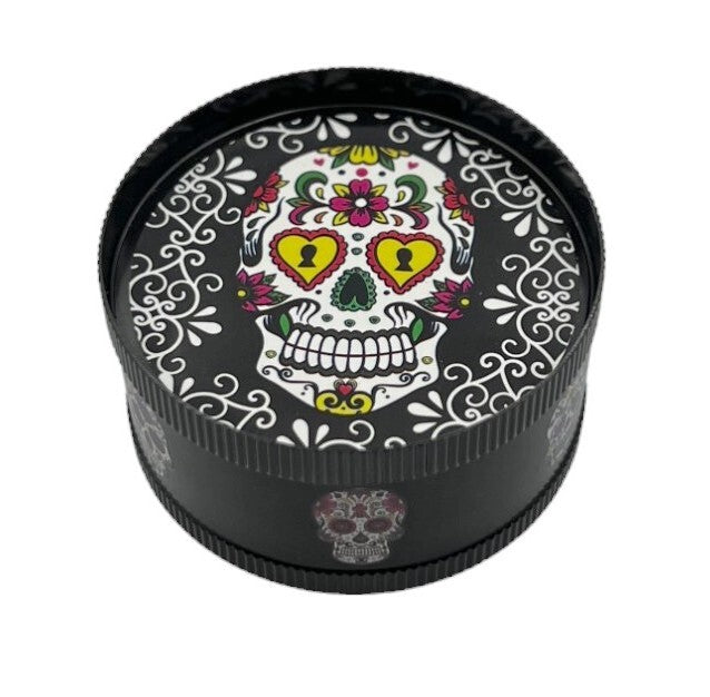 2.5cm Assorted Skull Herb Grinder 3 Layers Metal Crusher