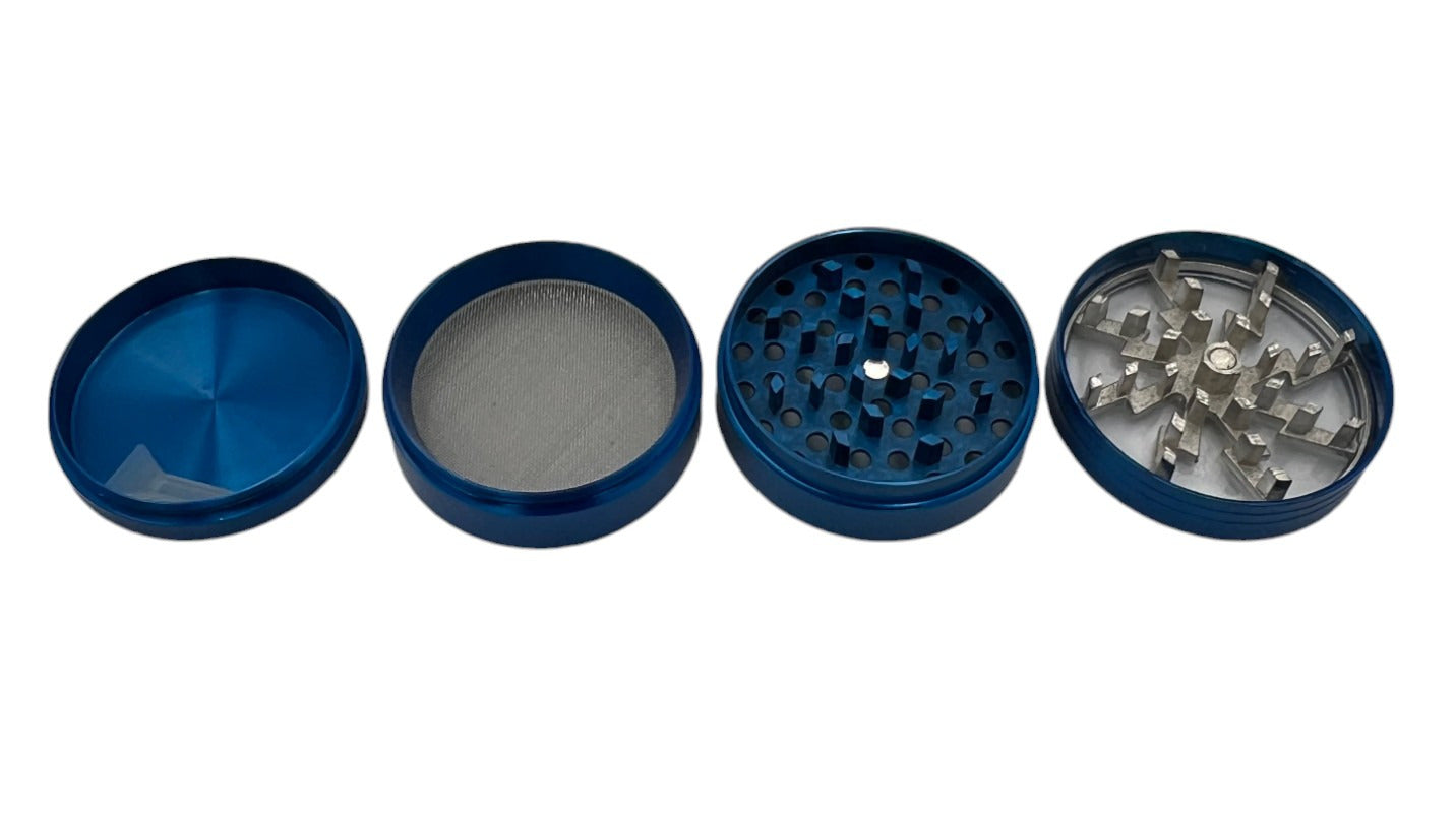 6cm Blue Herb Grinder 4 Layers Metal Crusher