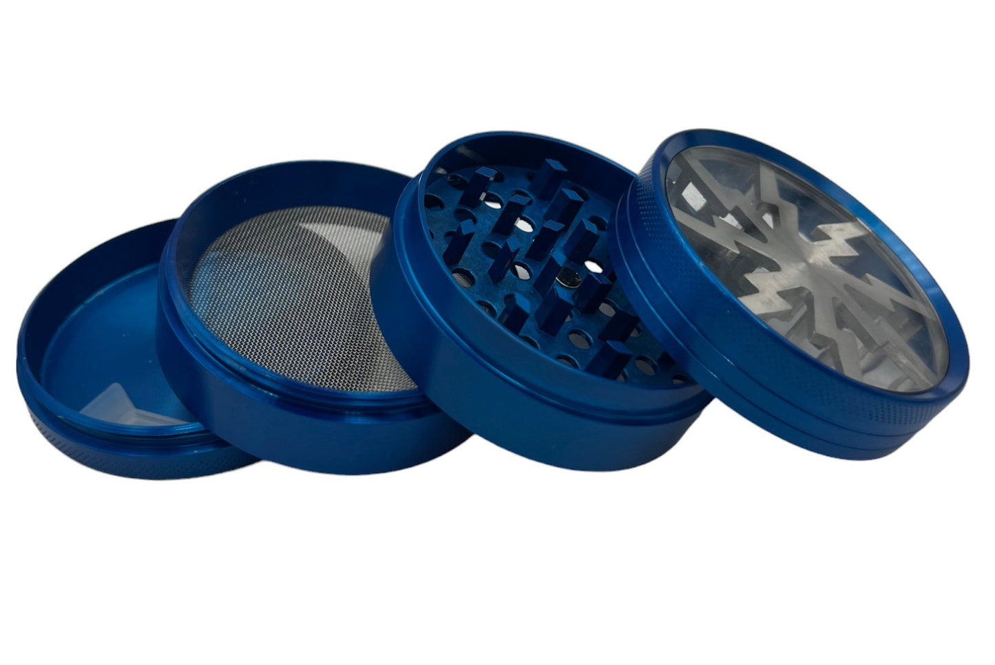 6cm Blue Herb Grinder 4 Layers Metal Crusher