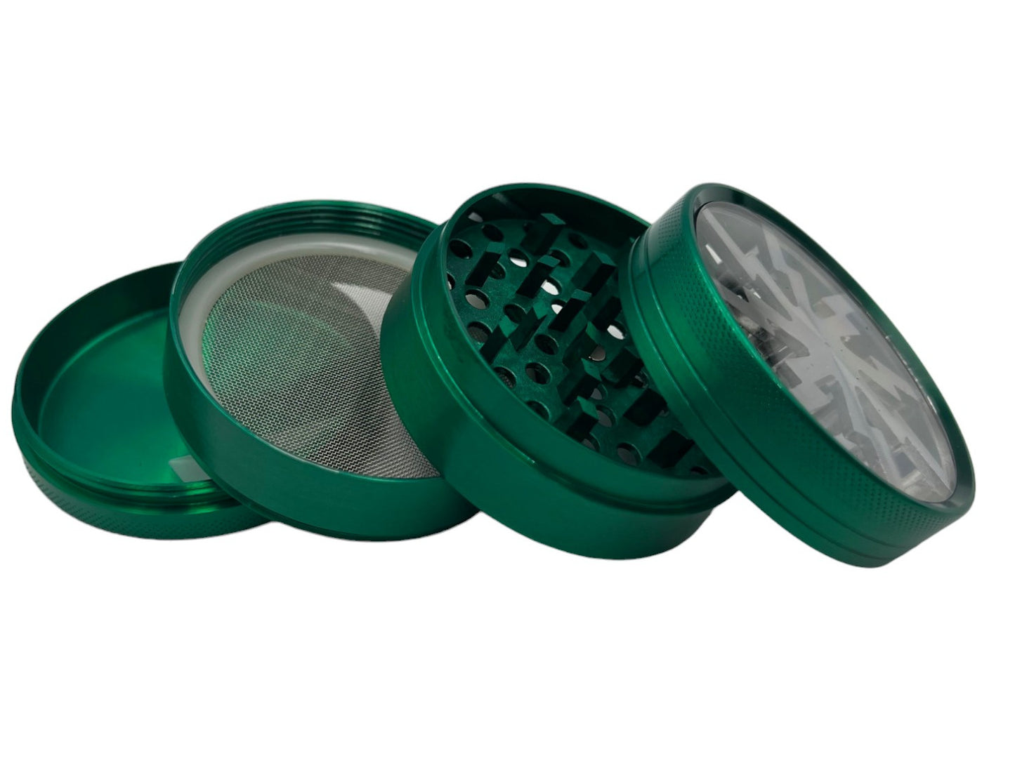 6cm Green Herb Grinder 4 Layers Metal Crusher