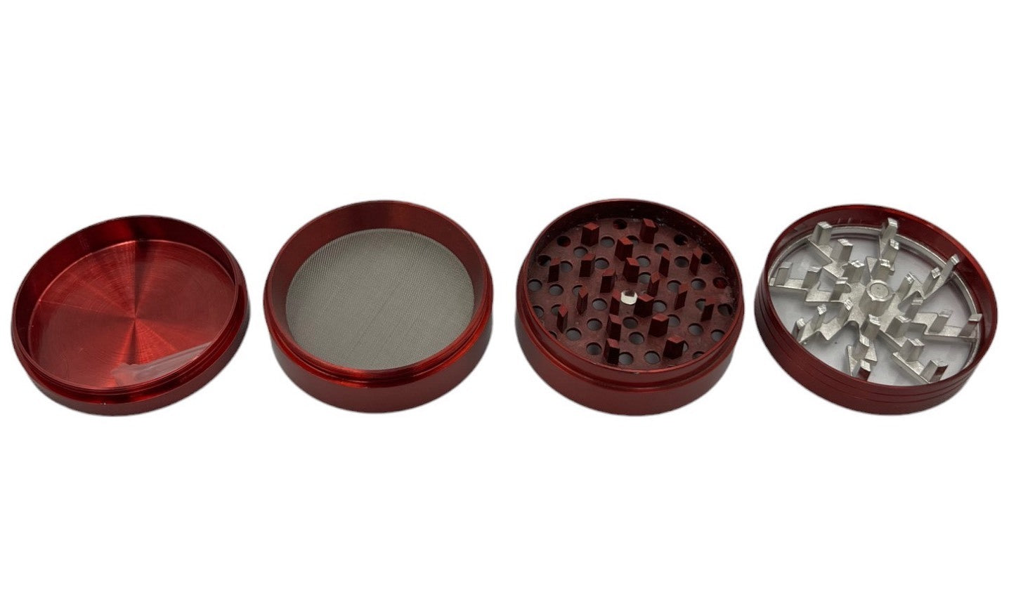 6cm Red Herb Grinder 4 Layers Metal Crusher