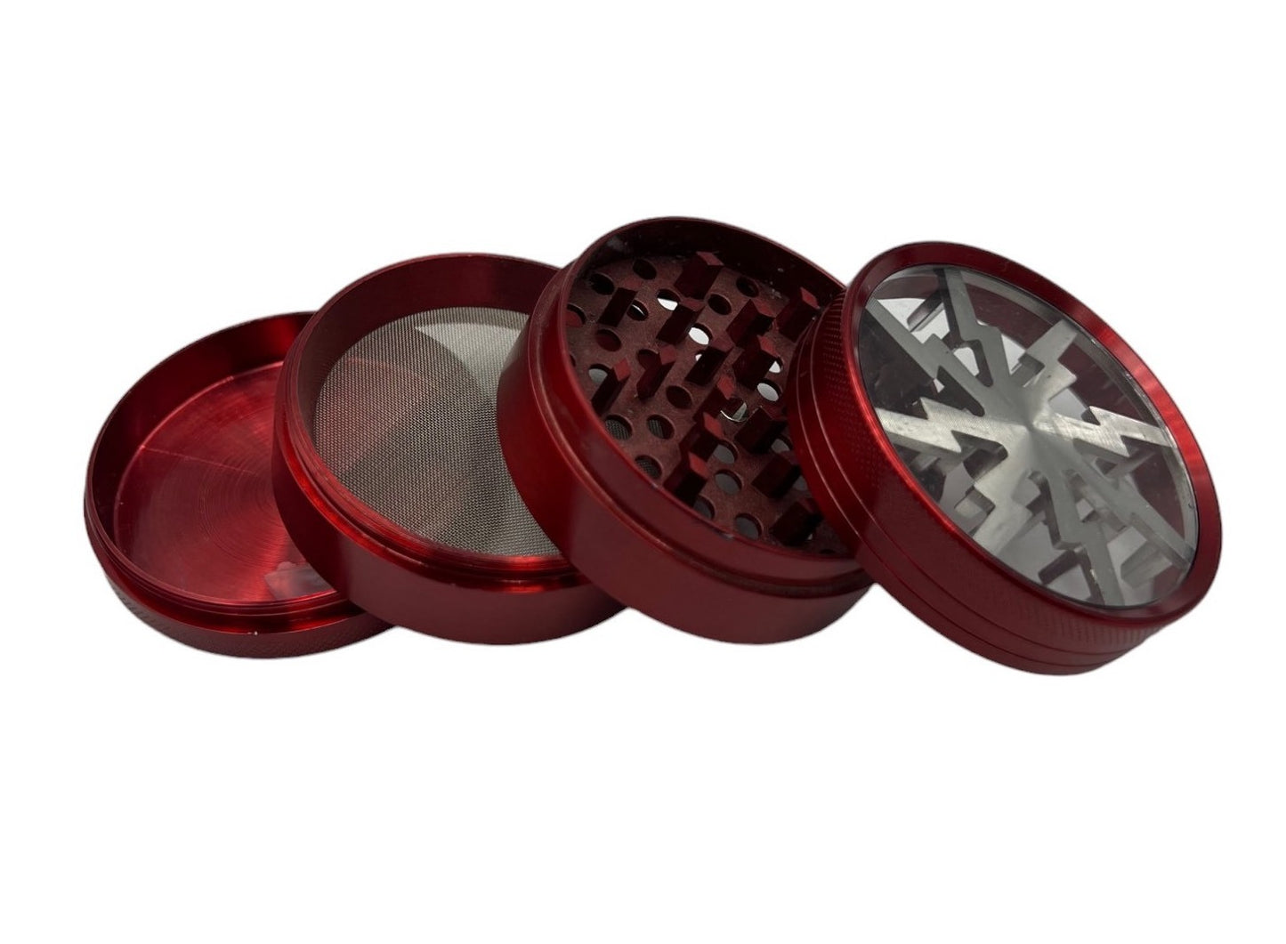 6cm Red Herb Grinder 4 Layers Metal Crusher