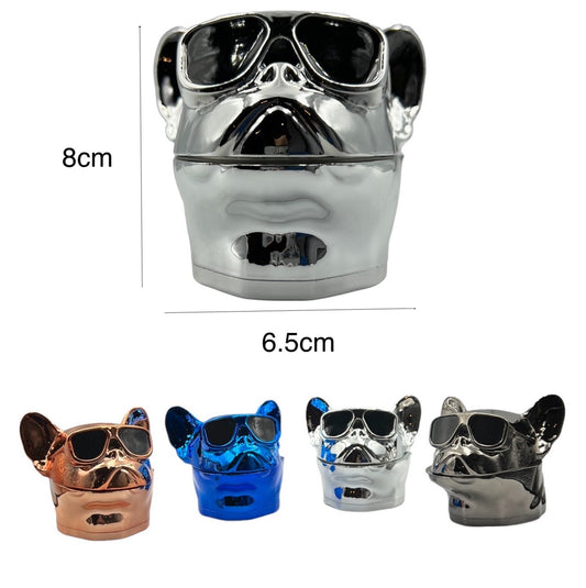 4-Pack 8cm Dog Pup Herb Grinder 4 Layers Metal Crusher Gift