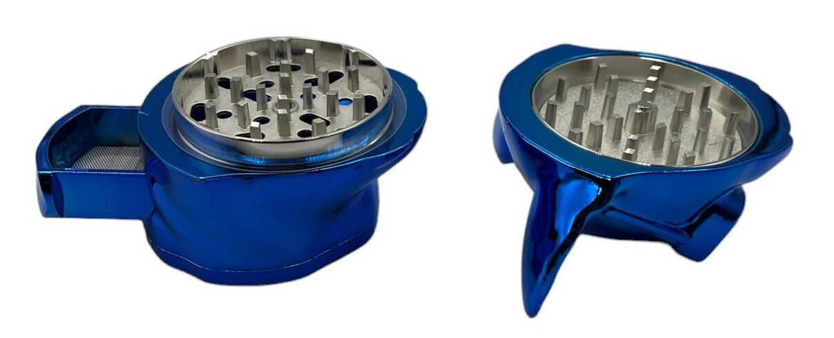 8cm Blue Dog Pup Herb Grinder 4 Layers Metal Crusher Gift