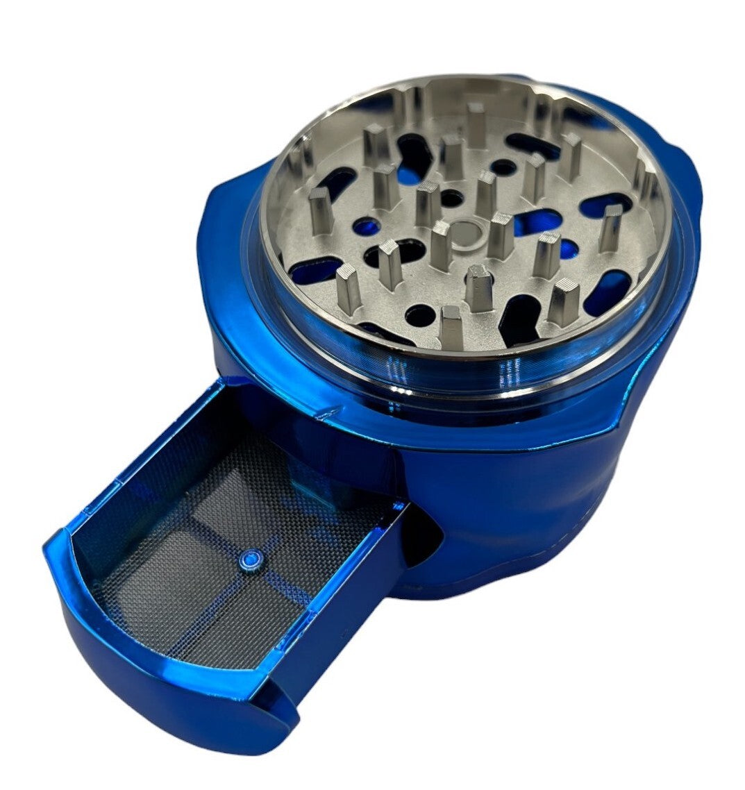 8cm Blue Dog Pup Herb Grinder 4 Layers Metal Crusher Gift