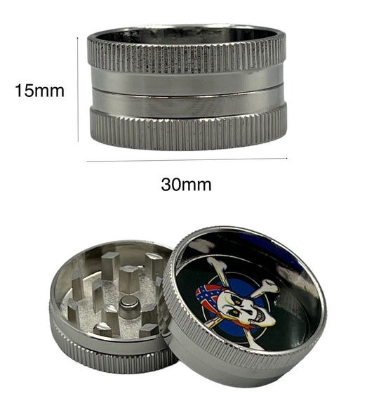 30mm Mini Herb Grinder 2 Layers Metal Crusher - Assorted