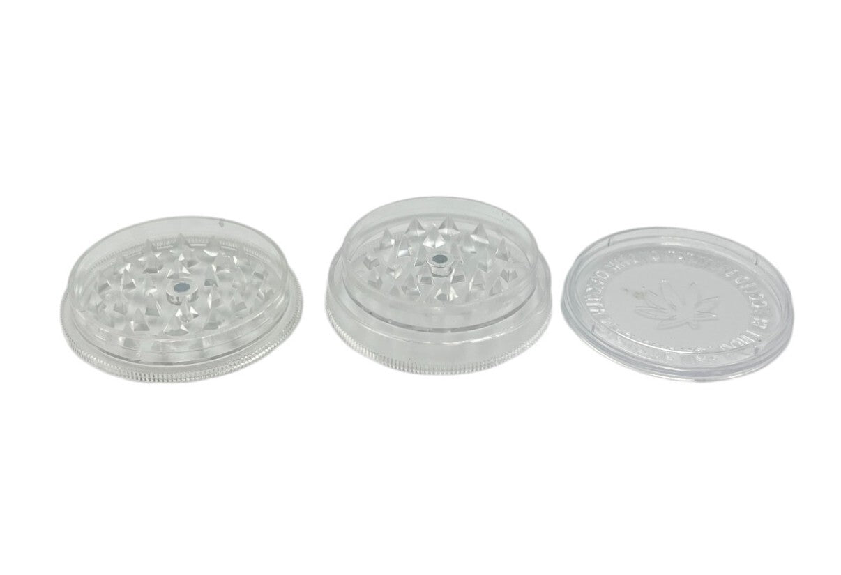 5.5cm Acrylic Manual Herb Tobacco Grinder - Clear