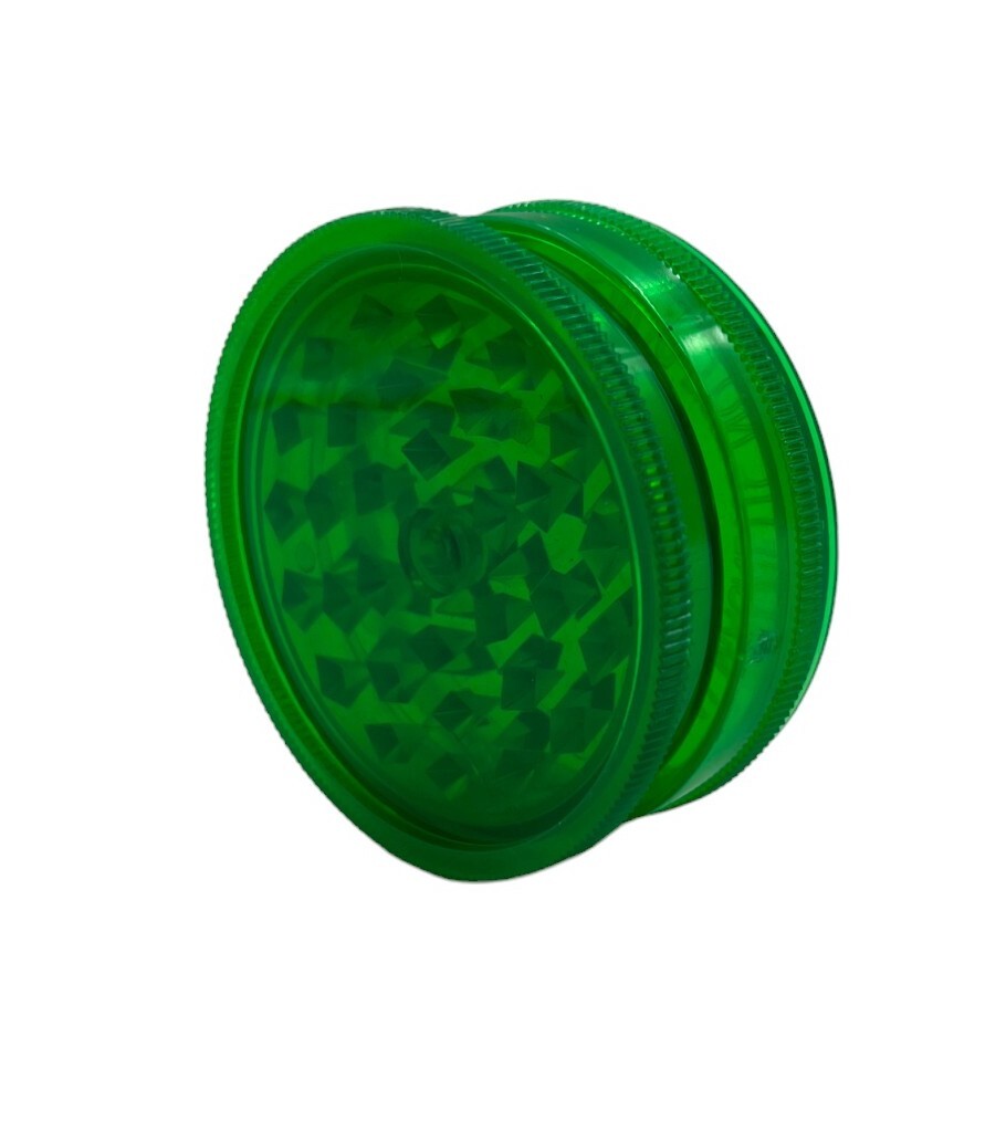 5.5cm 3-Layer Acrylic Manual Herb Tobacco Grinder - Green