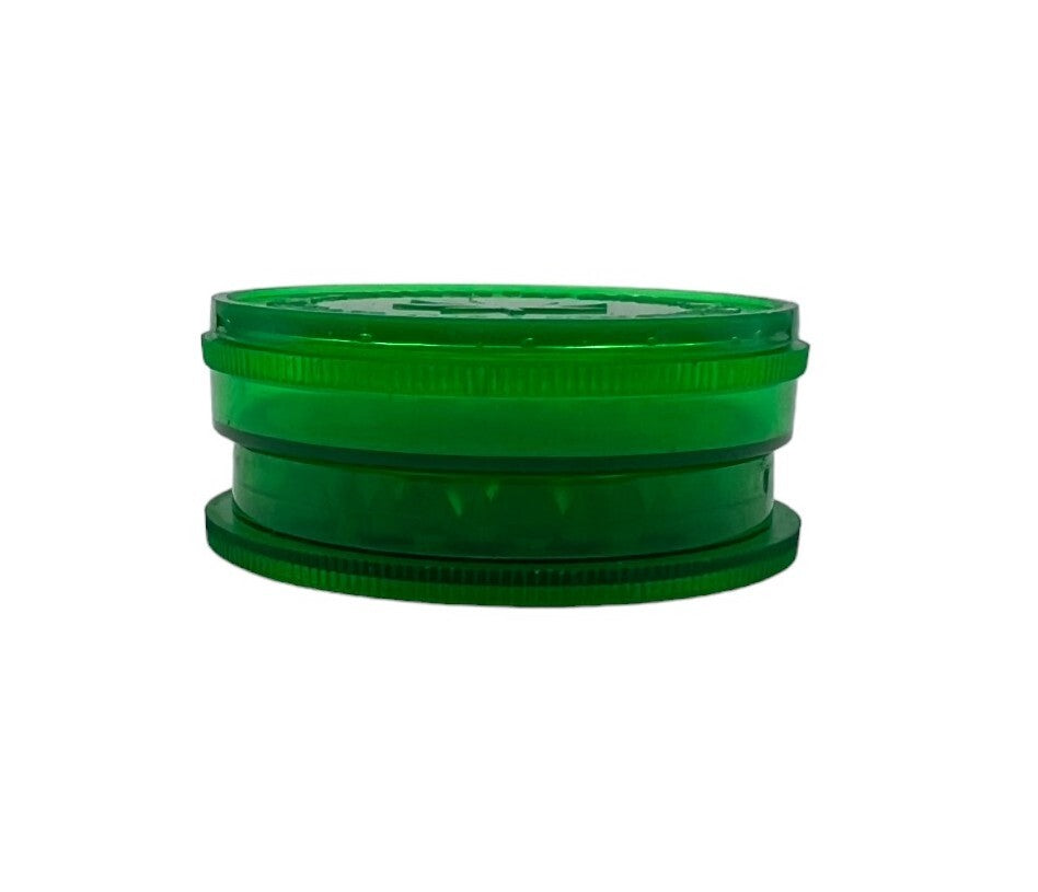 5.5cm 3-Layer Acrylic Manual Herb Tobacco Grinder - Green