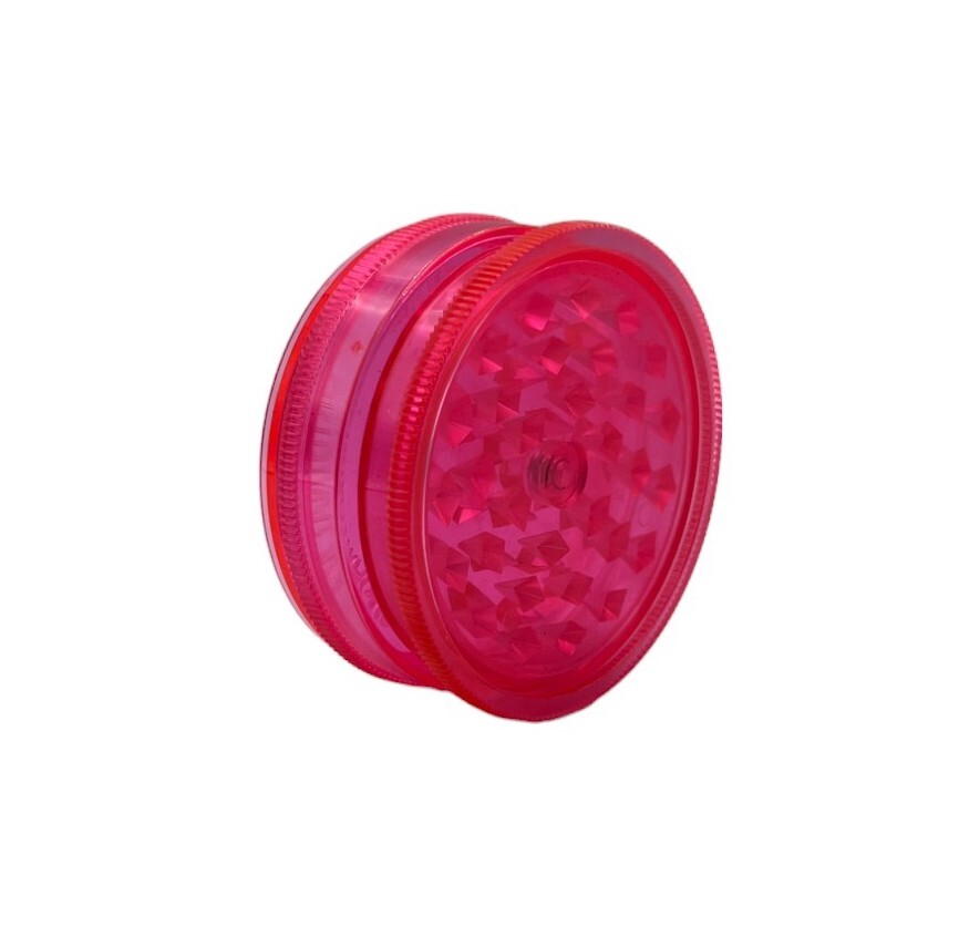 5.5cm 3-Layer Acrylic Manual Herb Tobacco Grinder - Pink