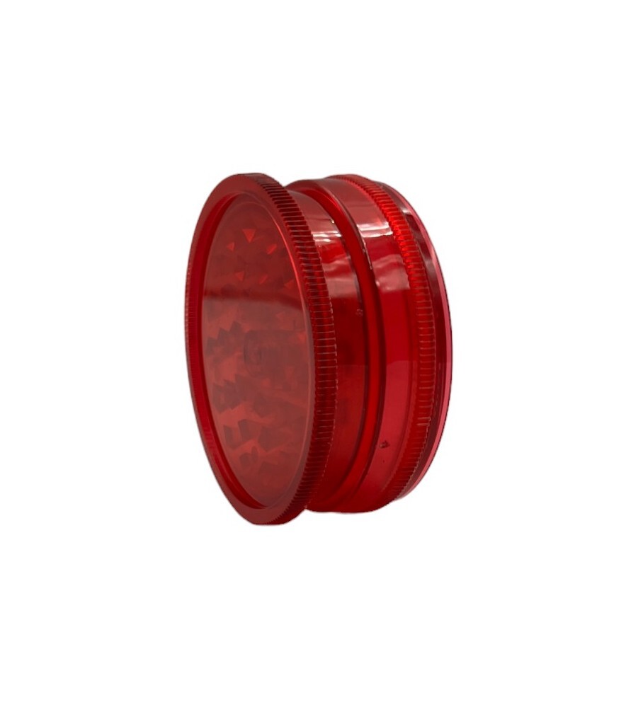 5.5cm 3-Layer Acrylic Manual Herb Tobacco Grinder - Red