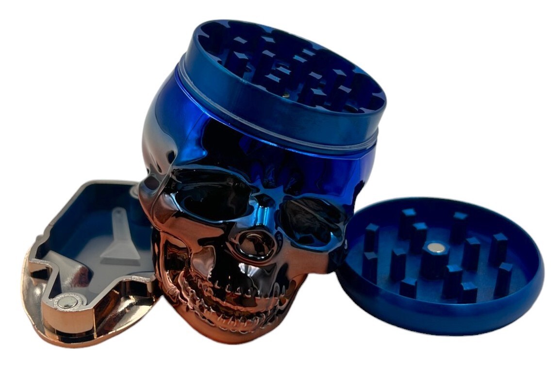 4-Pack 7cm Skull Herb Grinder 4 Layers Metal Crusher