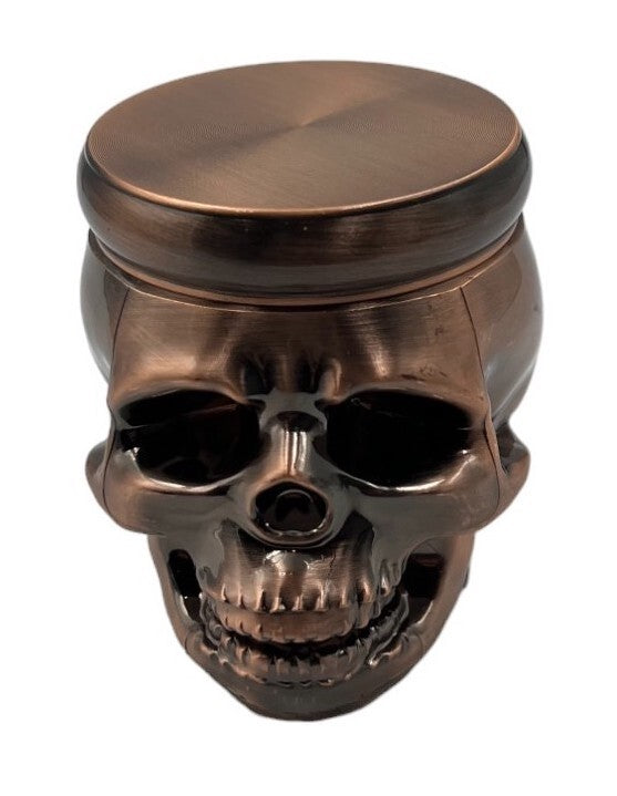 7cm Bronze Skull Herb Grinder 4 Layers Metal Crusher