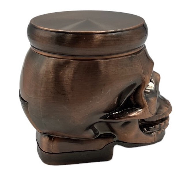 7cm Bronze Skull Herb Grinder 4 Layers Metal Crusher