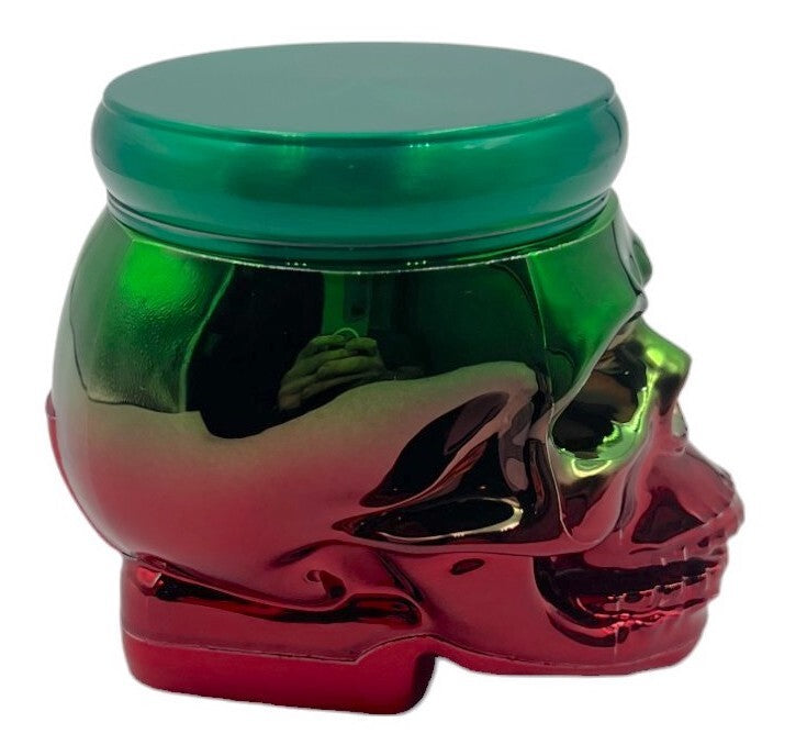 7cm Green Red Skull Herb Grinder 4 Layers Metal Crusher