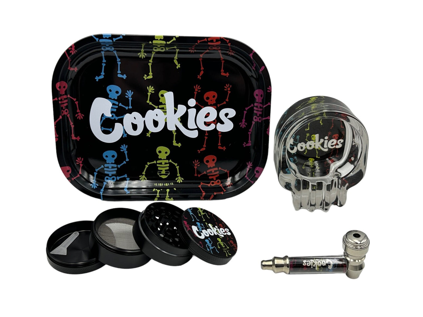 Smoking Gift Set with Pipe, Grinder, Ashtray, and Rolling Tray