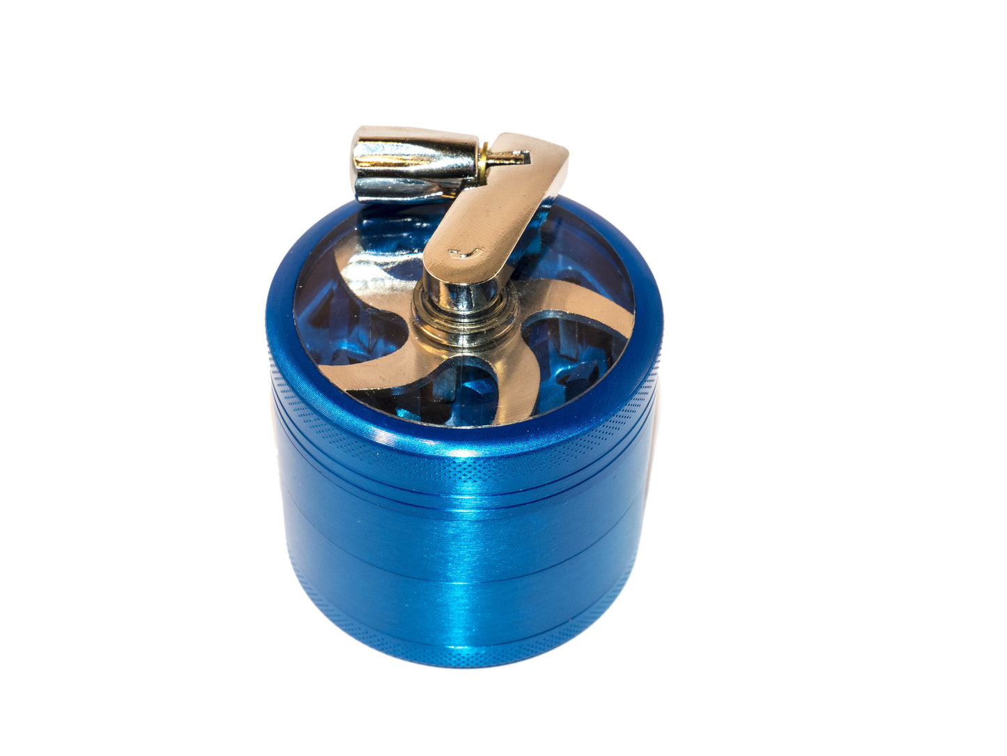 4 Piece Metal Herb Grinder with Handle - Various Colours