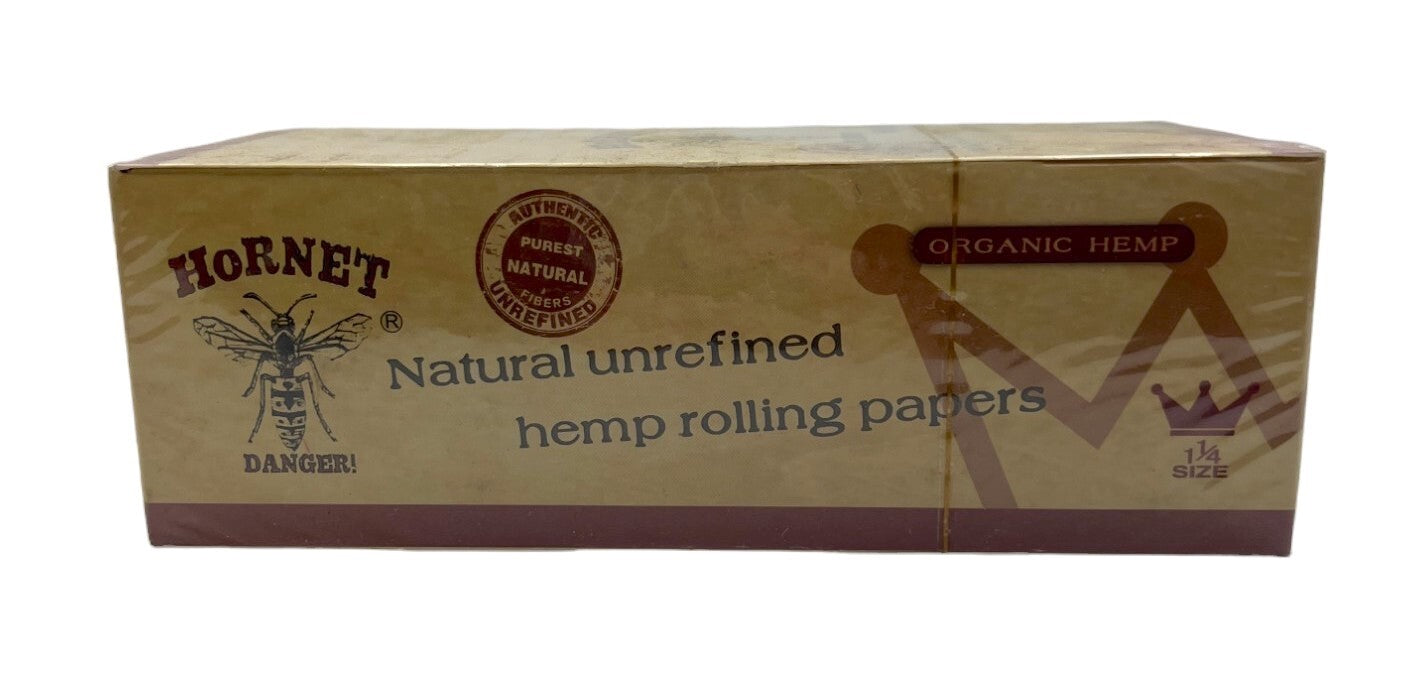 Box of 50 Hornet 1 1/4 Organic Unrefined Rolling Papers