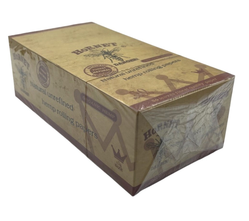 Box of 50 Hornet 1 1/4 Organic Unrefined Rolling Papers