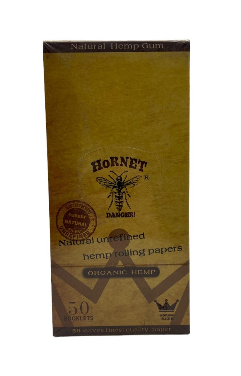 Hornet Regular Size Organic Unrefined Rolling Papers (50 Leaves Per Booklet)