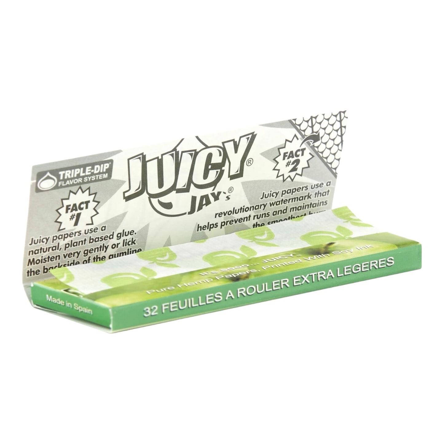 Juicy Jays Green Apple 1 1/4 Flavoured Hemp Rolling Papers