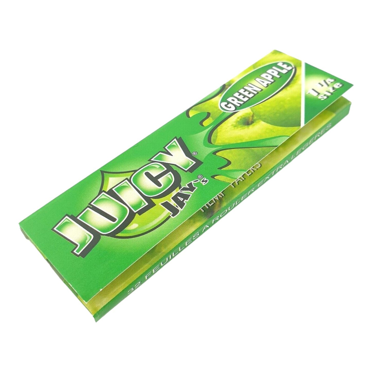 Juicy Jays Green Apple 1 1/4 Flavoured Hemp Rolling Papers