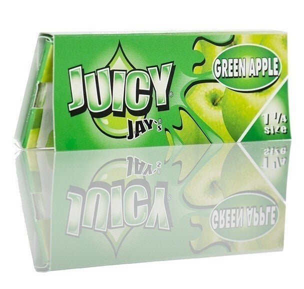 Juicy Jays Green Apple 1 1/4 Flavoured Hemp Rolling Papers