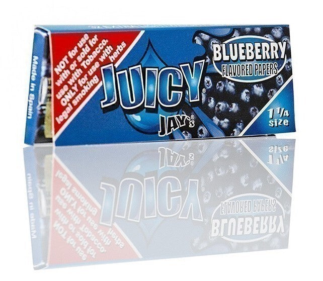 Box of 24 Juicy Jays Blueberry 1 1/4 Flavoured Rolling Papers