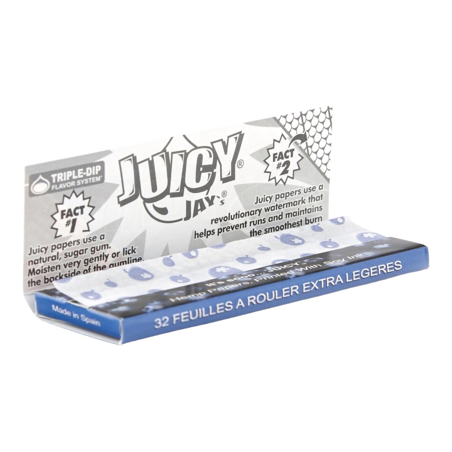 Box of 24 Juicy Jays Blueberry 1 1/4 Flavoured Rolling Papers