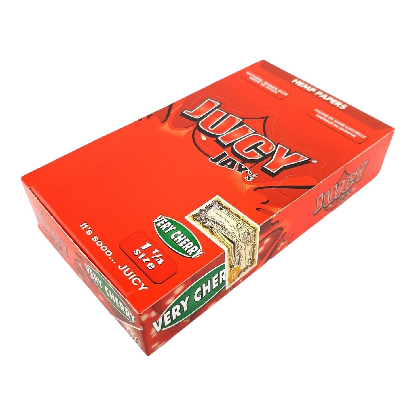 Box of 24 Juicy Jays Very Cherry 1 1/4 Flavoured Rolling Papers