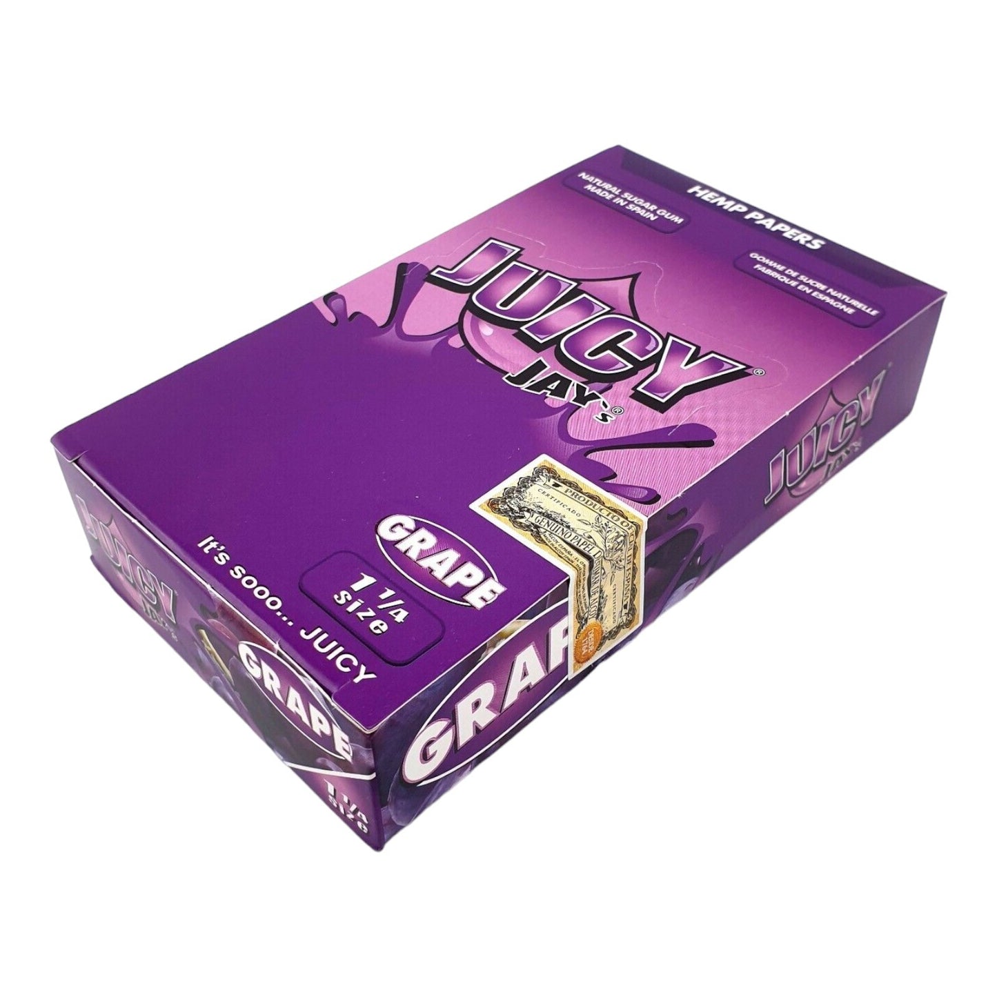 Box of 24 Juicy Jays Grape 1 1/4 Flavoured Rolling Papers