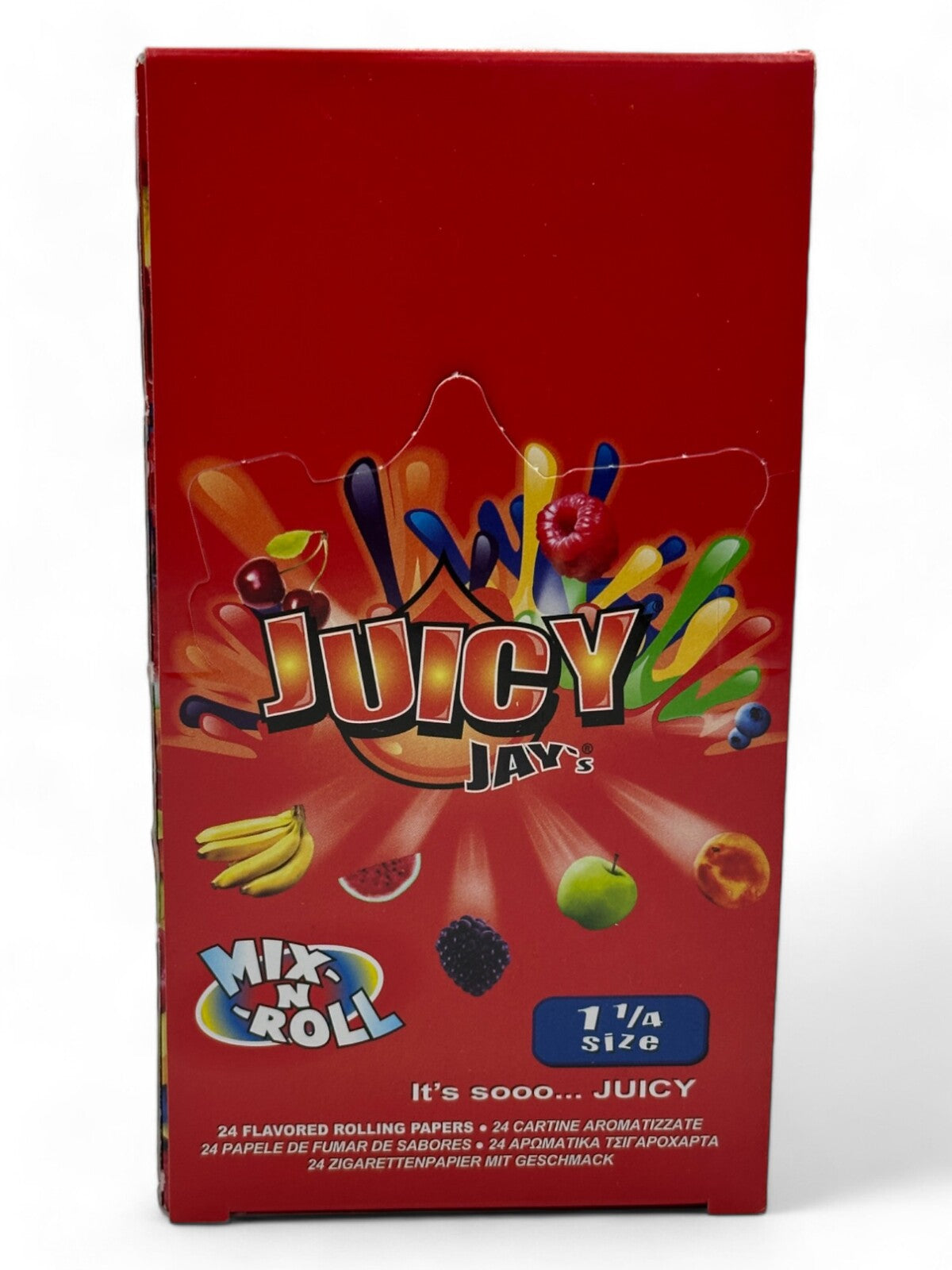 Box of 24 Juicy Jays Mix Flavoured 1 1/4 Rolling Papers