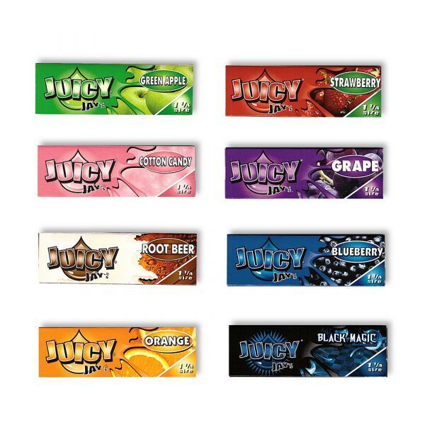 Box of 24 Juicy Jays Mix Flavoured 1 1/4 Rolling Papers