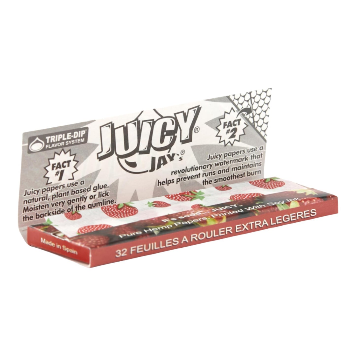 Juicy Jays Strawberry 1 1/4 Flavoured Hemp Rolling Papers