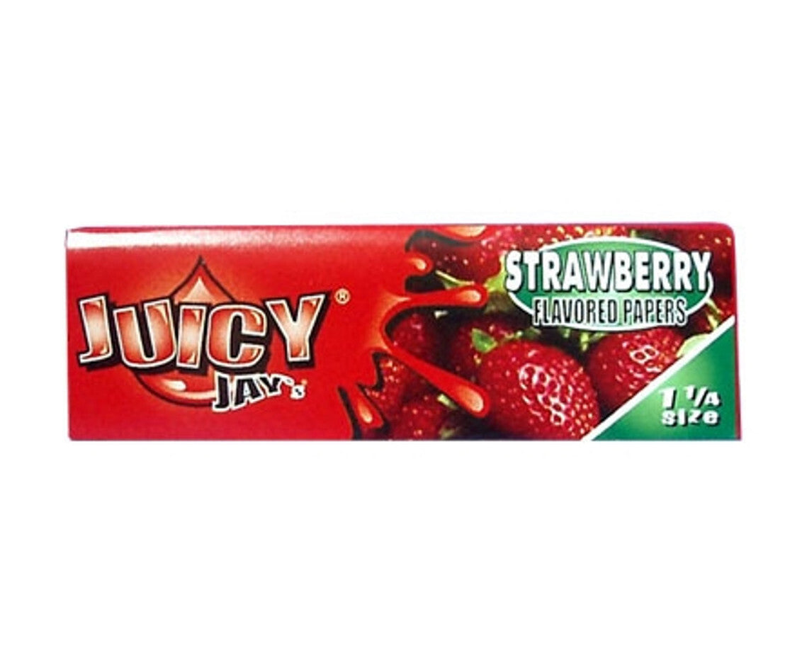 Juicy Jays Strawberry 1 1/4 Flavoured Hemp Rolling Papers