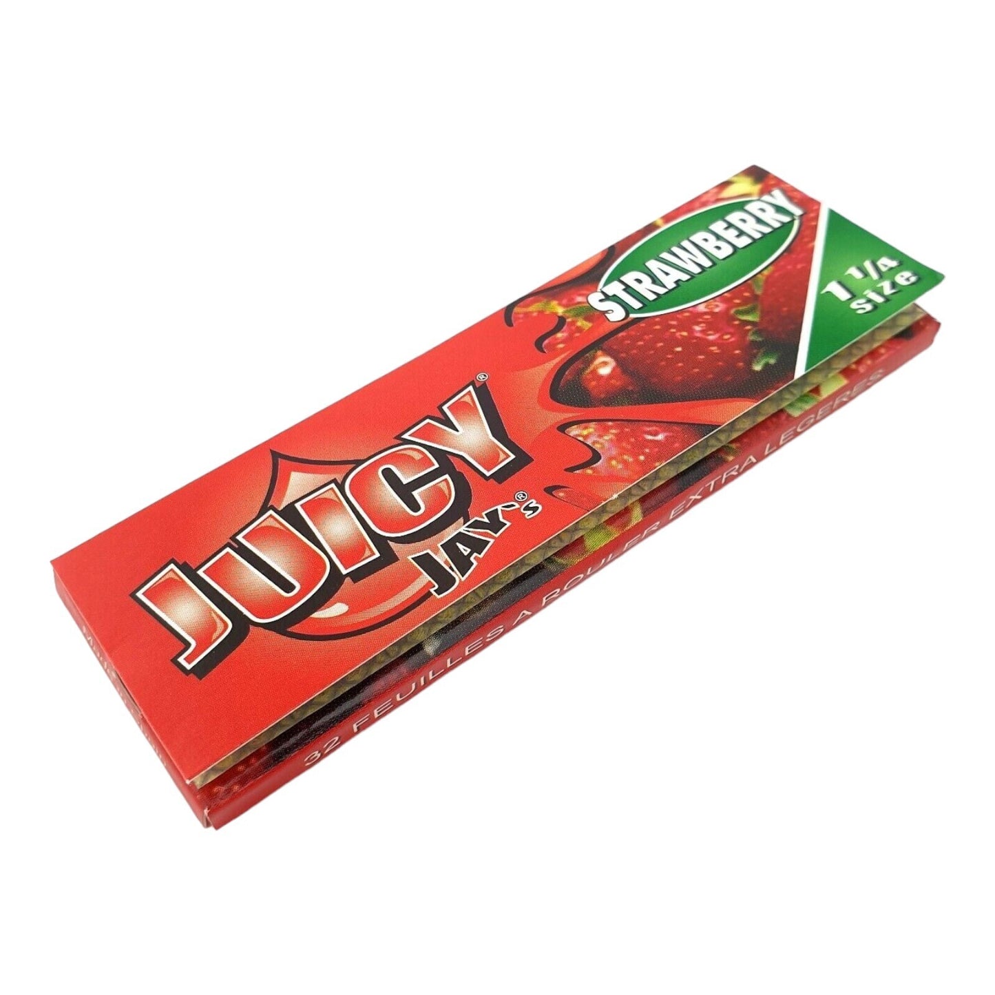 Juicy Jays Strawberry 1 1/4 Flavoured Hemp Rolling Papers