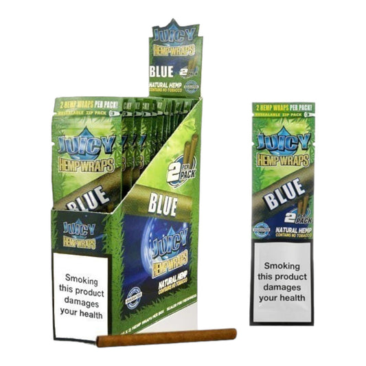 Box of 25 Juicy Jays Blue Flavour Natural Wraps