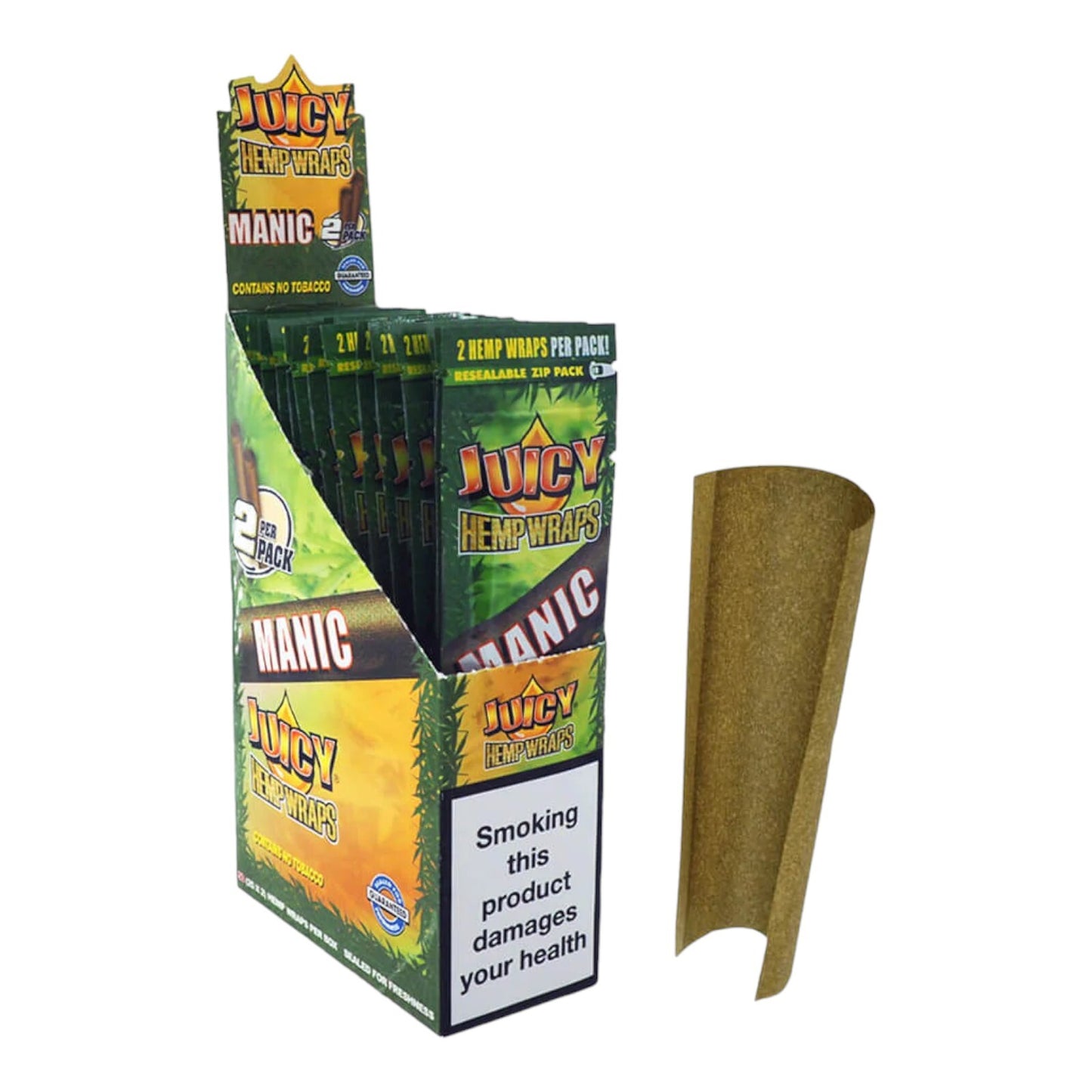 Box of 25 Juicy Jays Manic Flavour Natural Wraps